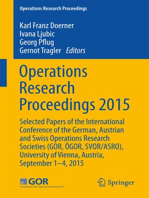 cover image of Operations Research Proceedings 2015